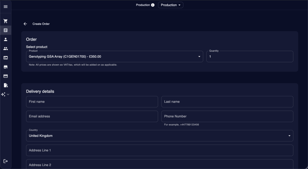 Hurdle Diagnostics Ordering